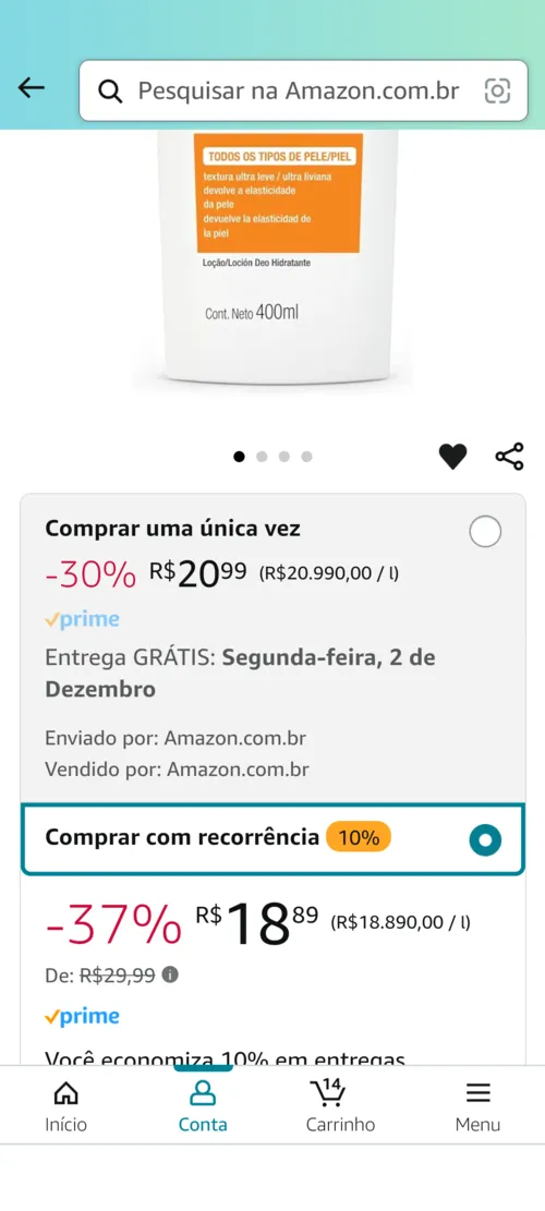 Imagem na descrição da promoção