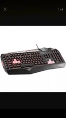 Teclado Gamer Multilaser Tc209 Warrior Macro Preto Com LED | R$54