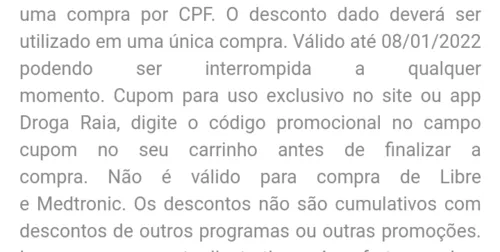 Imagem na descrição da promoção