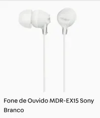 Fone de Ouvido MDR-EX15 Sony Branco