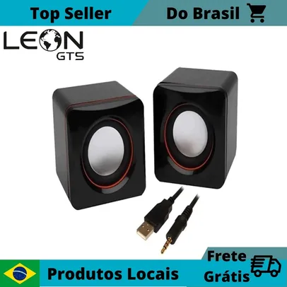 LEONGTS Mini Caixa de Som Digital Speaker D 02A para Computador e Notebook