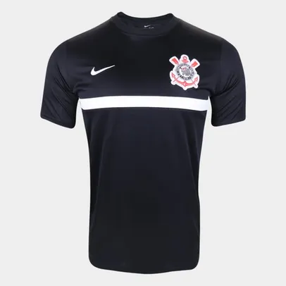 Camisa Corinthians Treino 20/21 Nike Masculina - Preto+Branco | R$72