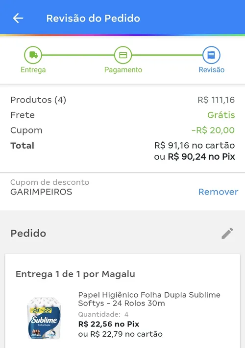 Imagem na descrição da promoção