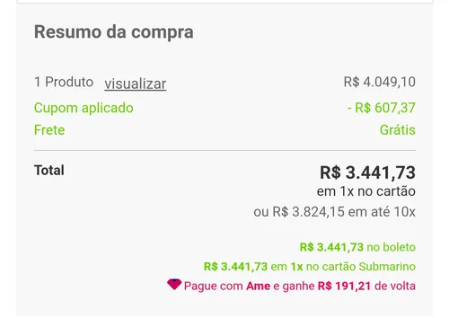 Imagem na descrição da promoção