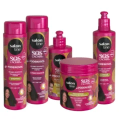 Kit SOS Cachos + Poderosos 2ABC e 3ABC 5 produtos Salon Line 