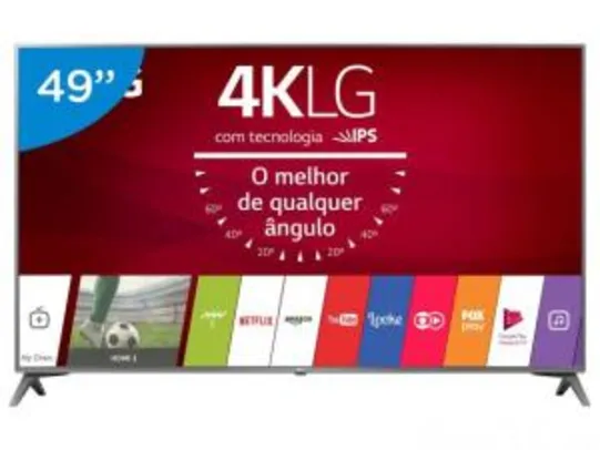 Smart TV LED 49” LG 4K/Ultra HD 49UJ6565 - R$2380