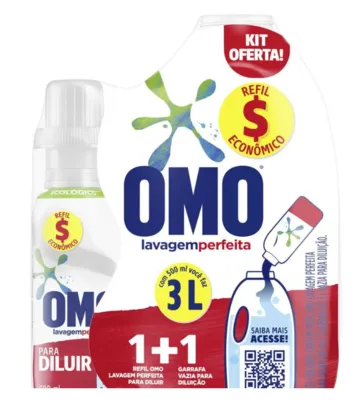 [AME R$19,59] Kit Sabão para Diluir OMO 500ml com Garrafa