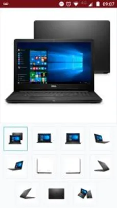 Notebook Dell Core i5-7200U 8GB 1TB Tela 15.6” Windows 10 Inspiron I15-3567-A40P - R$ 2184