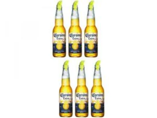 [R$5 de volta] Cerveja Corona Extra Lager 6 Unidades - 330ml | R$25