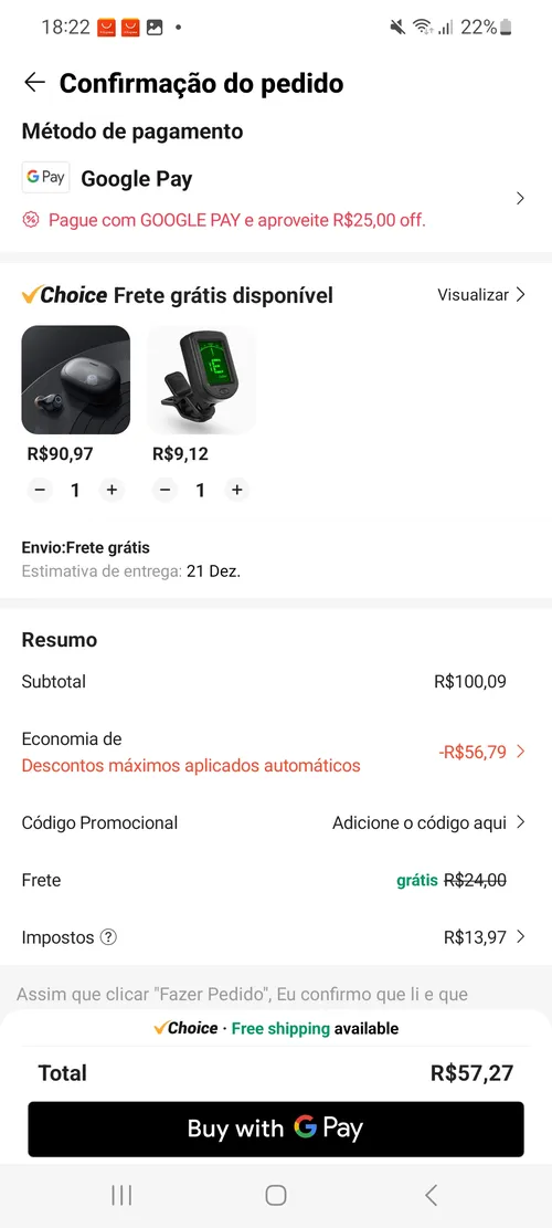 Imagem na descrição da promoção