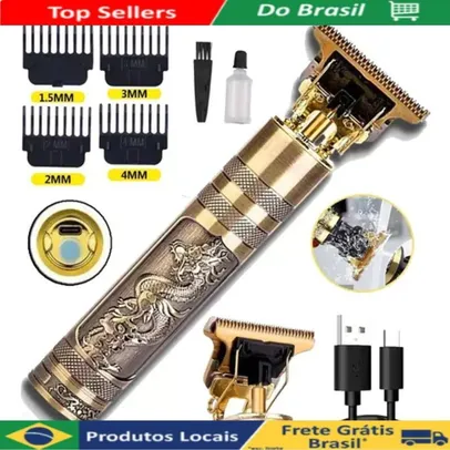 (Primeira Compra) Máquina de cortar cabelo profissional 