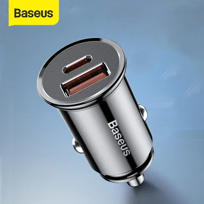 [P. Compra] Baseus 30w carregador de carro carga rápida 4.0 3.0 usb tipo c