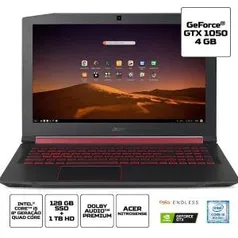 [CC SUB] Notebook Acer ASPIRE NITRO 5, Tela 15.6", Intel Core i5-8300H, Quad Core, 8ª Geração - AN515-52-5771