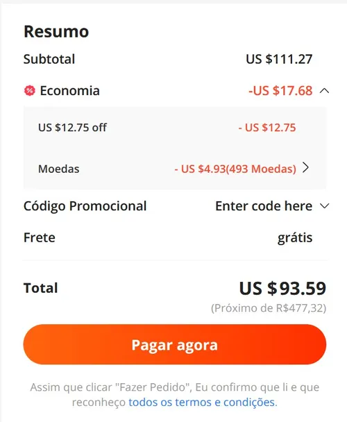 Imagem na descrição da promoção