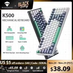 [CONTA NOVA] Teclado Mecânico Machenike K500 Wired Gaming 94 Keys