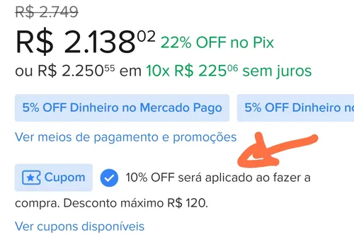 Imagem na descrição da promoção