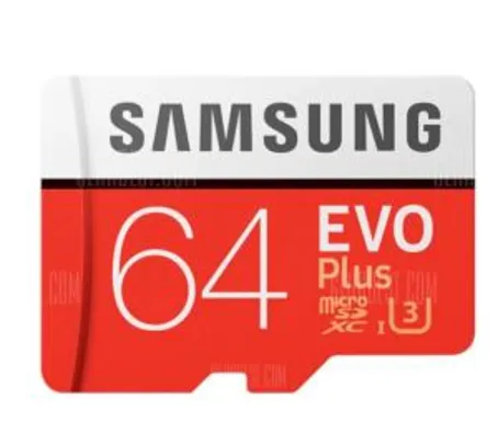 Original Samsung UHS-3 64GB Micro SDXC Memory Card  -  64GB  ORANGE - R$64