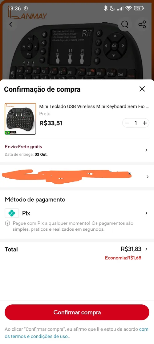 Imagem na descrição da promoção