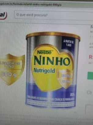 Duas latas de ninho nutrigold 800g - R$64