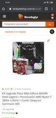 Ryzen 7 3800x+ b450stellegend+ gammax 400 | R$2261