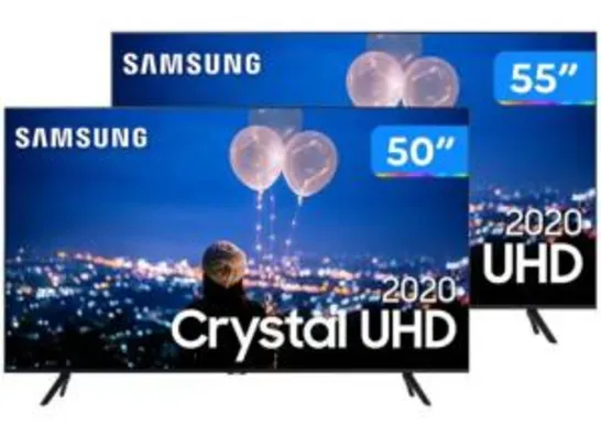 Combo Smart TV Crystal UHD 4K LED 55” - Samsung + Smart TV UHD 4K LED 50” | R$4998