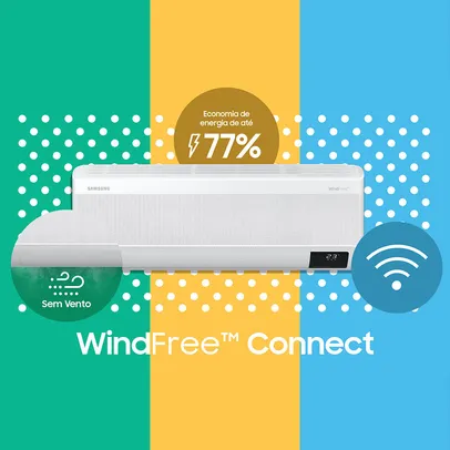 [Estudantes] Ar-condicionado Split Inverter Samsung WindFree Connect Sem Vento Frio