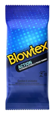 PRESERVATIVO BLOWTEX ACTION COM 6 UNIDADES - Pague Menos | Medicamentos e Manipulação