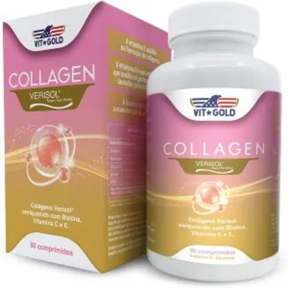 [Prime] Colágeno Verisol com Biotina, Vitamina C e E Vitgold 90 comprimidos