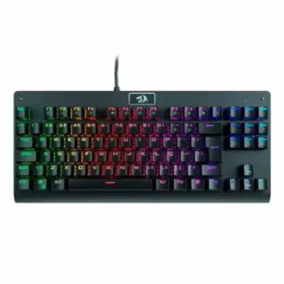 Teclado Mecânico Gamer Redragon Dark Avenger K568 Rainbow, Switch Blue, ABNT2, Black