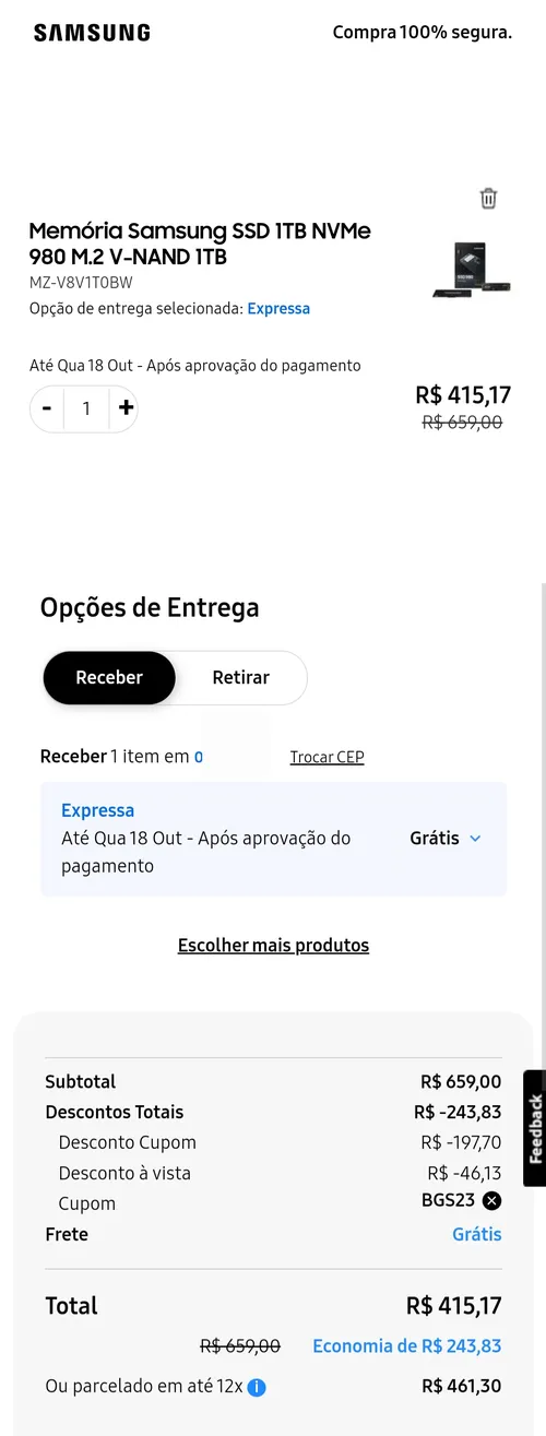 Imagem na descrição da promoção