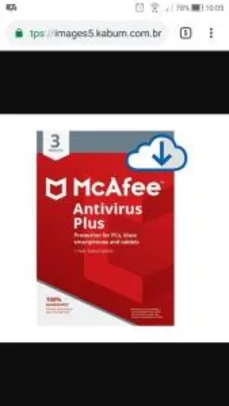 Antivírus McAfee 3 PCs | R$30