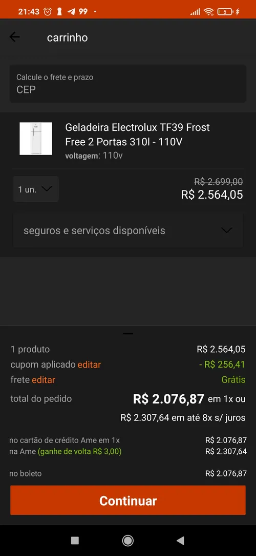 Imagem na descrição da promoção