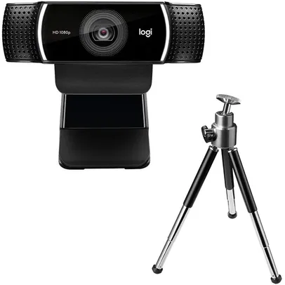 Webcam Logitech C922 Pro Stream com Mic, 1080p e Tripé Incluso [APP]