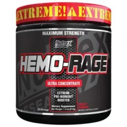 Pré-treino Hemo Rage Black Ultra Concentrate Mix de frutas 30 porções 165g - Nutrex - R$ 90