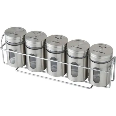 Conjunto de Porta Condimentos 80ml 5 Peças - La Cuisine