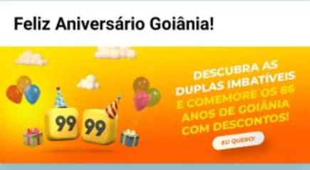 Aniversário de  GOIÂNIA - 99 Pop - Descubra as duplas imbativeis