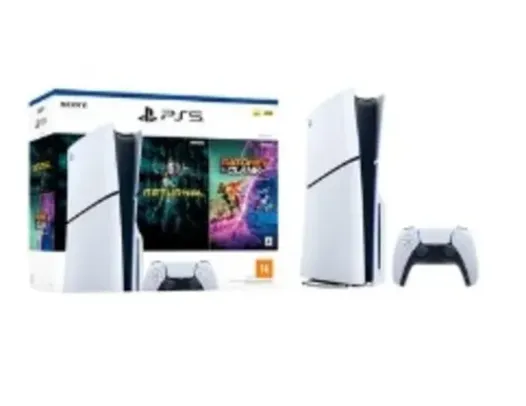 Console Sony PlayStation 5 Slim, Branco + 2 Jogos - 1000038899