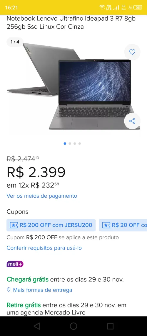 Imagem na descrição da promoção