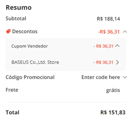 Imagem na descrição da promoção