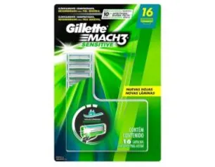 Carga para Aparelho de Barbear Gillette - Mach3 Sensitive 16 Cargas | R$80