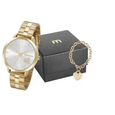 Relógio Mondaine Feminino 32102LPMKDE1K1 com uma Pulseira R$ 153