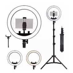 [app] Kit Completo Ring Light 10 Polegadas Com Tripé 2,1 Metro | R$ 93