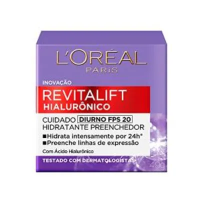 Creme Revitalift Hialurônico Diurno Fps 20, L'Oréal Paris | R$30