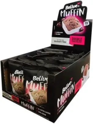 [PRIME] Muffin Double Chocolate Sem Açúcar Sem Glúten Sem Lactose Belive 40g Display com 10 unidades | R$ 31