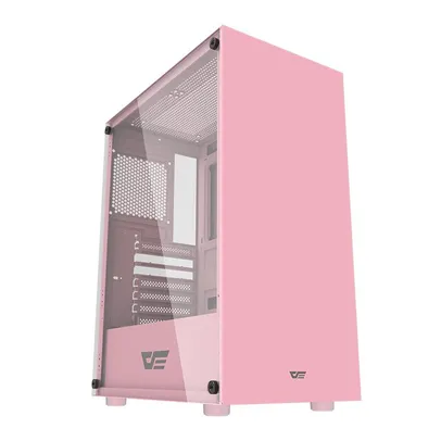 Gabinete Gamer Aigo DarkFlash DK100, Mid-Tower, Lateral de Vidro, Rosa, DK100-PK