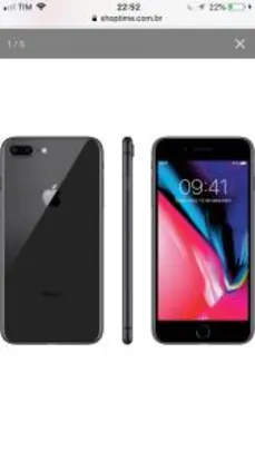 iPhone 8 Plus Cinza Espacial 64GB Tela 5.5" IOS 11 4G Wi-Fi Câmera 12MP - Apple - R$ 3464