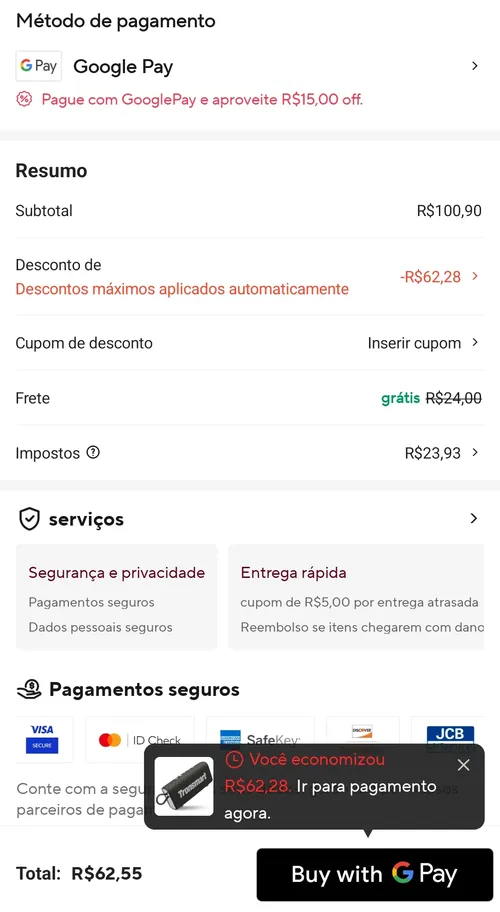 Imagem na descrição da promoção