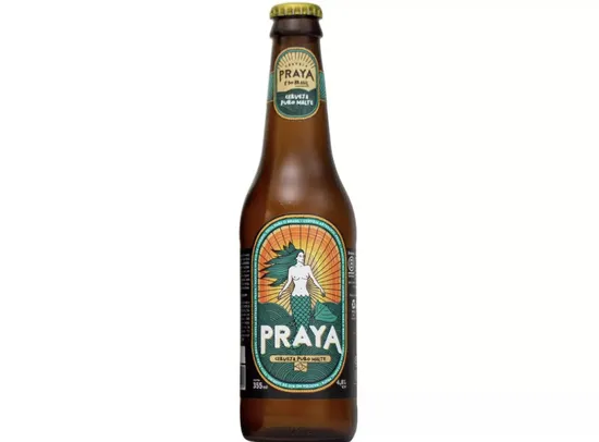 (CC OURO) (LV6PG3) Cerveja Praya Puro Malte Lager Garrafa 355ml