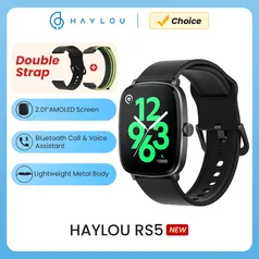 [Taxa inclusa] HAYLOU-RS5 Smartwatch com Display HD AMOLED