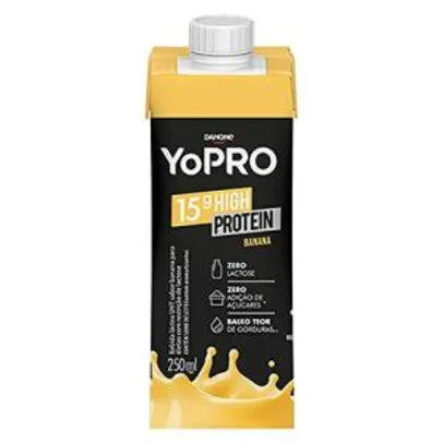 Bebida Láctea com 15g de proteína Banana YoPRO 250ml - R$4